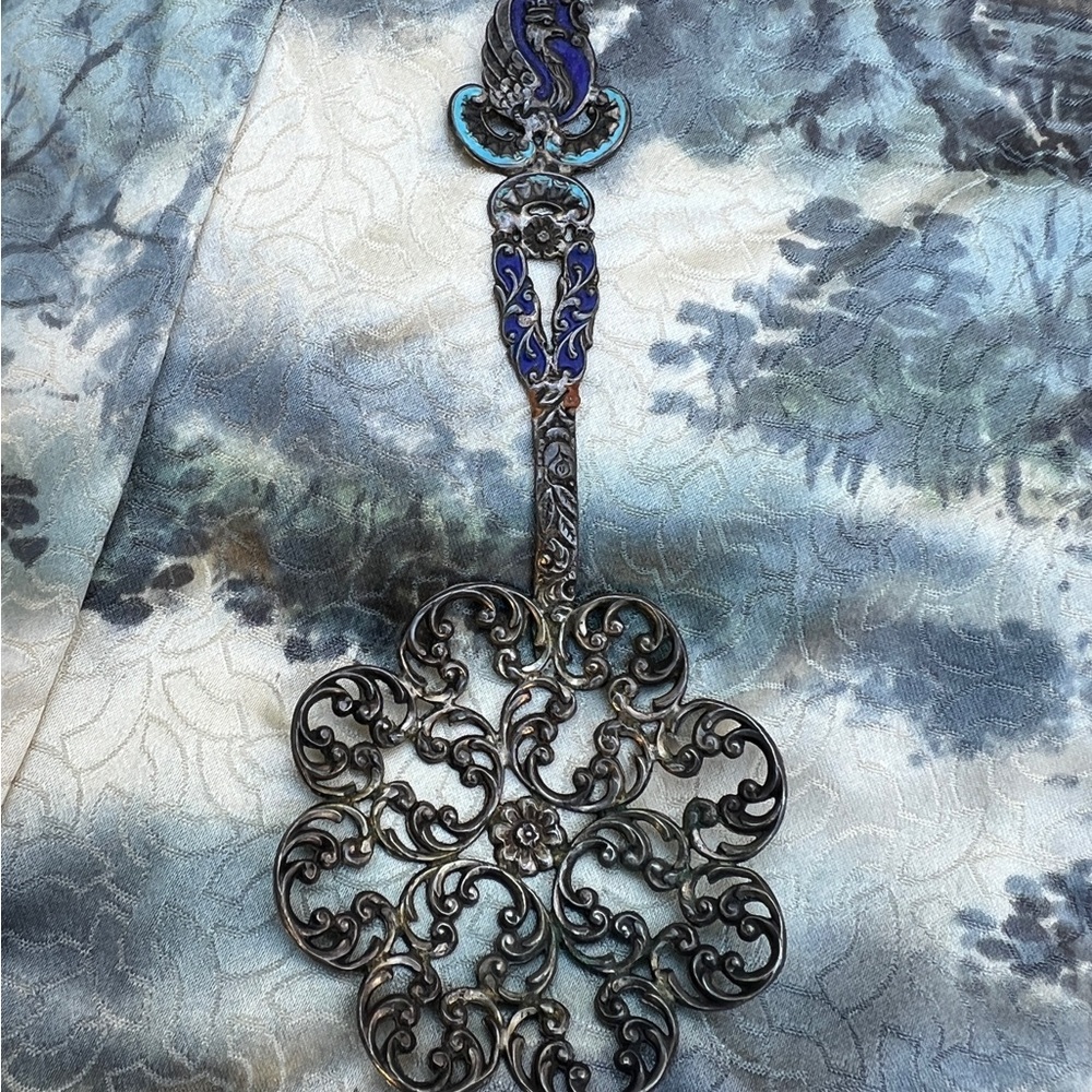 Ornate Silver Decorative Spoon